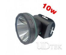 10W plastic chargerable headlamp LED waterproof  Lithium battery miner's lamp UD09010